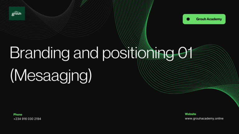 Branding and Positioning: Crafting Your Brand Message